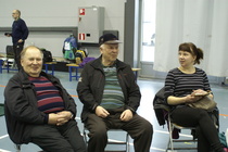 Keusa:n taustavoimia,vasemmalta Jorma Ollikainen, Ilmahirvi  sarja M 80 pronssi Markku Laine ja Päivi Heikkilä.